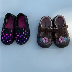 2 pair Infant/Toddler Girls Shoes